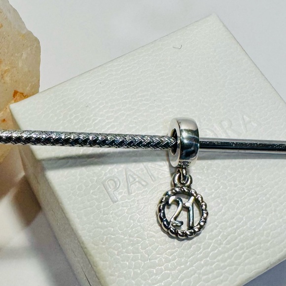 Authentic Retired Pandora ‘21’ Milestone Dangle Charm S925 - Picture 7 of 9